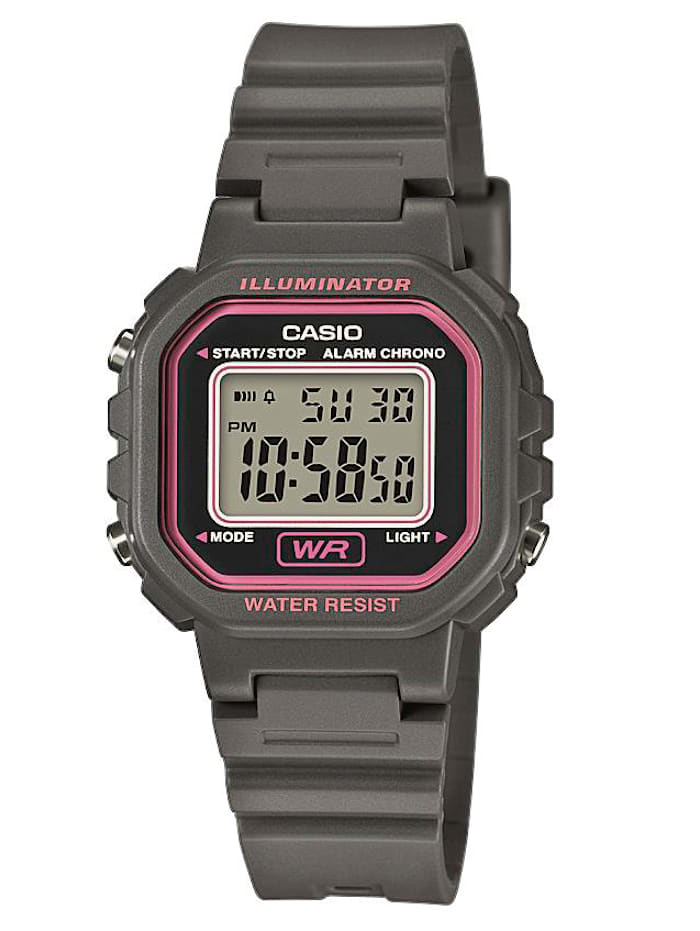 Casio Damen-Digital-Uhr Chronograph grau LA-20WH-8AEF, Grau