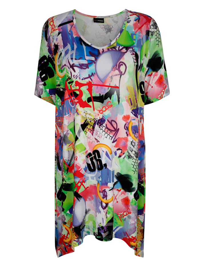 MIAMODA Longshirt mit modischem Druck, Multicolor