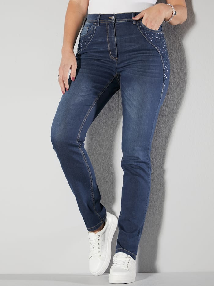 MIAMODA Jeans in 5-Pocket Form, Blau
