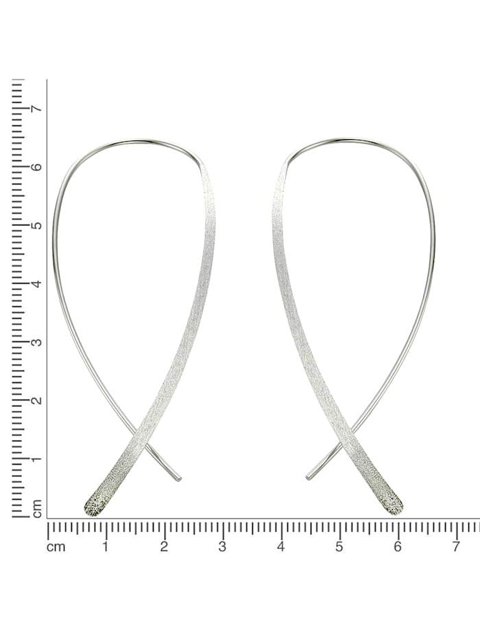 Ohrhänger 925/- Sterling Silber 7,0cm Glänzend