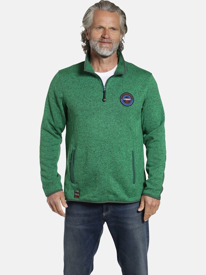 Jan Vanderstorm Fleece-Sweatshirt DAUBE, grün