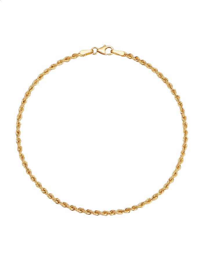 Amara Highlights Bracelet maille corde en or jaune 375 en or jaune 750, Coloris or jaune