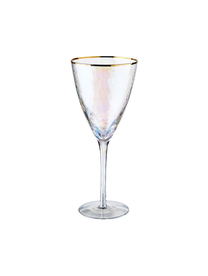 BUTLERS SMERALDA Weinglas mit Goldrand 400ml, Transparent
