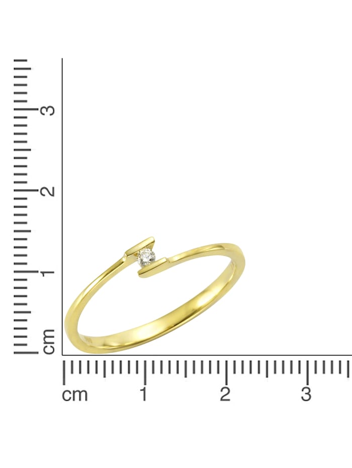 Ring 585/- Gold Brillant weiß Brillant Glänzend 0,03ct.