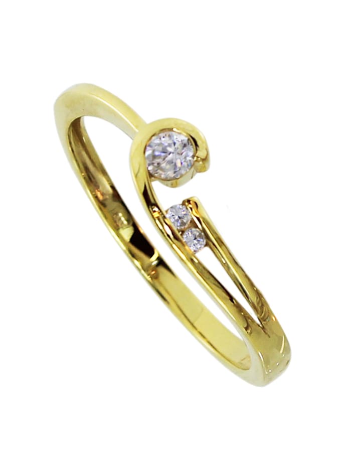 OSTSEE-SCHMUCK Ring - Liva - Gold 333/000 - Zirkonia, gold
