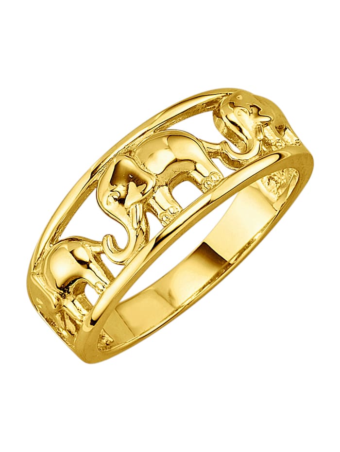 Diemer Gold Naisten sormus "Elefantti", Keltakullanvärinen