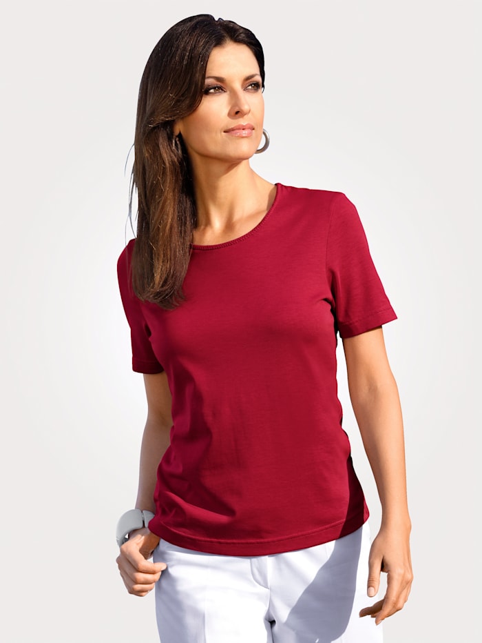 MONA Shirt mit Pima Baumwolle, Rot