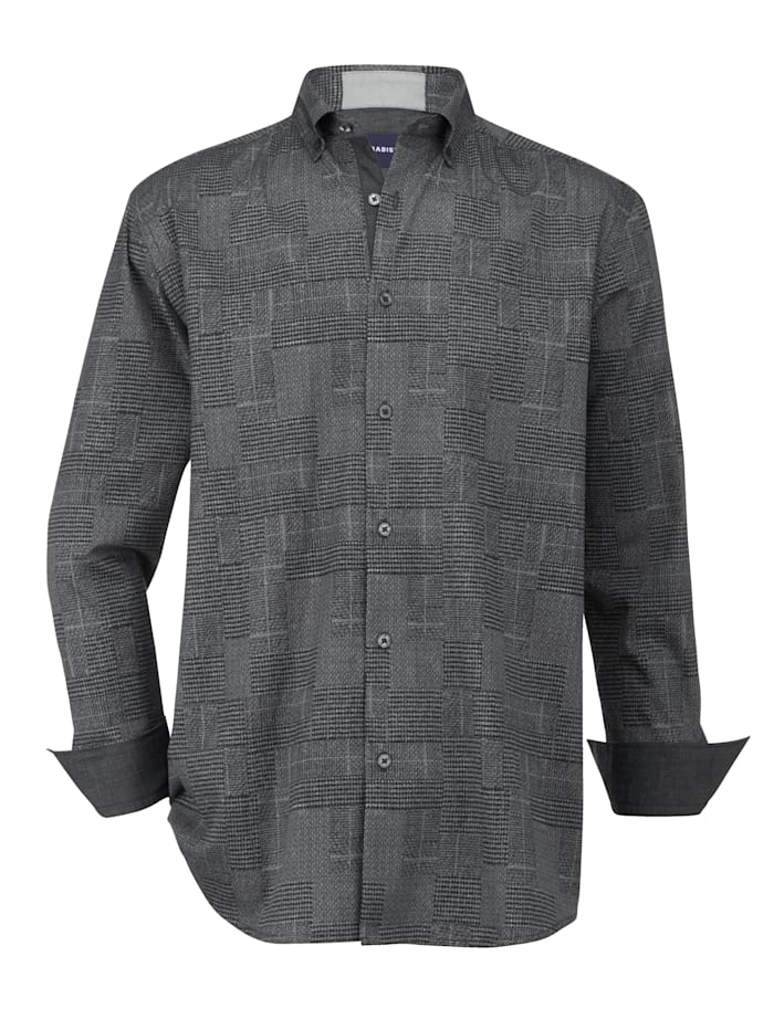BABISTA Overhemd in patchworklook, Zwart/Grijs