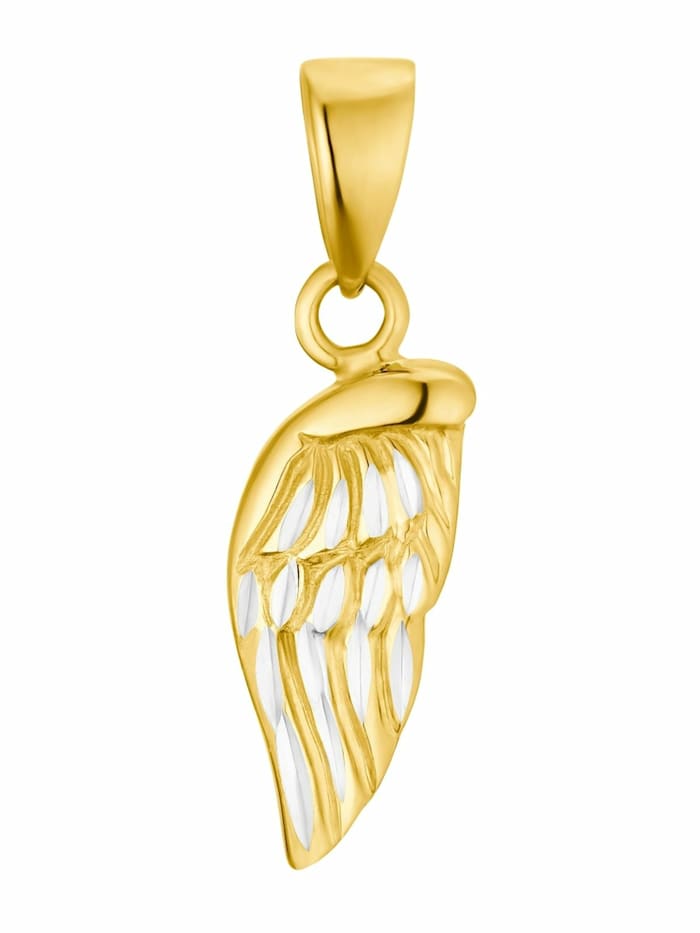 amor Motivanhänger für Damen, 750 Gold bicolor | Flügel, Bicolor