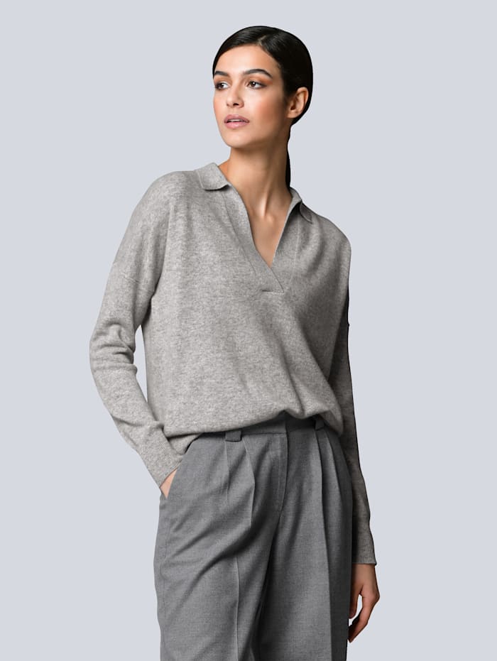 Alba Moda Pullover aus hochwertigem Kaschmir, Grau