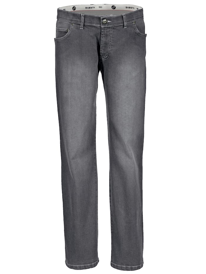 BABISTA Unterbauch-Jeans mit verkürzter Leibhöhe, Grau