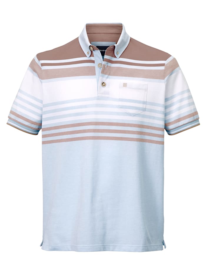 BABISTA Poloshirt mit Button-Down-Kragen, Blau/Weiß