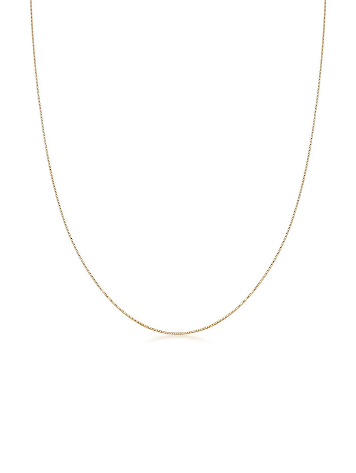 Kuzzoi Halskette Veneziakette Basic Box Chain 925 Silber, Gold