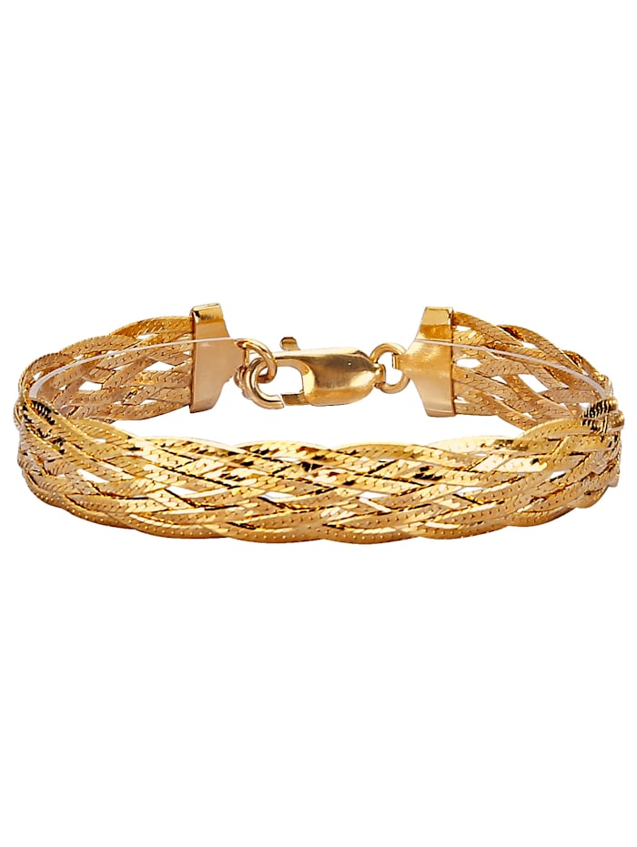 Golden Style Bracelet maille plate torsadée, Coloris or jaune
