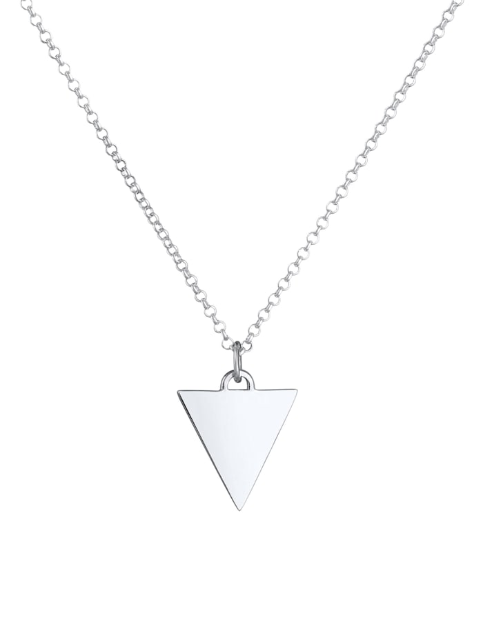 Halskette Herren Erbskette Dreieck Modern 925 Silber