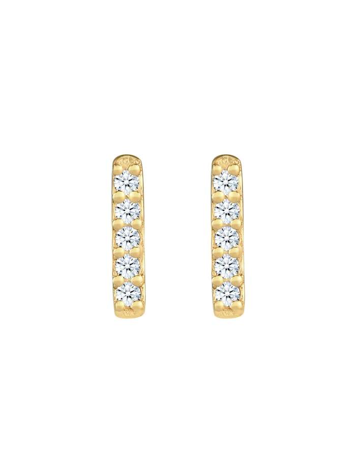 Ohrringe Stecker Stab Geo Diamant (0.15 Ct.) 375 Gelbgold