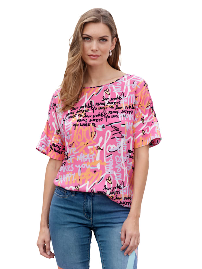 AMY VERMONT Bluse in modischer Trendfarbe, Pink