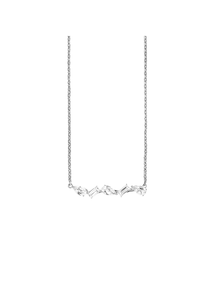 CAI Collier 925/- Sterling Silber Topas 42+3cm Glänzend 0,983ct, weiß