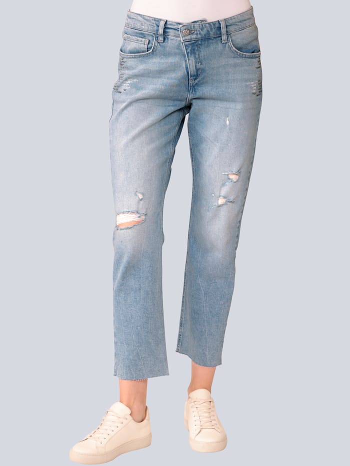 MAC Jeans in aktueller Destroyed-Optik, Blue bleached