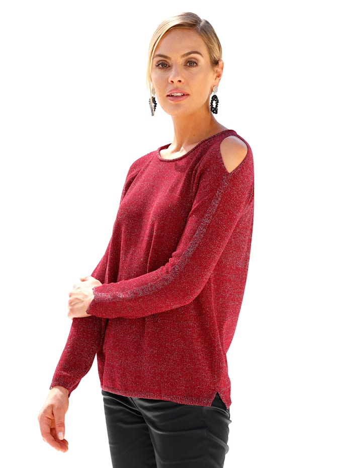 AMY VERMONT Pullover mit Cut-Outs, Rot