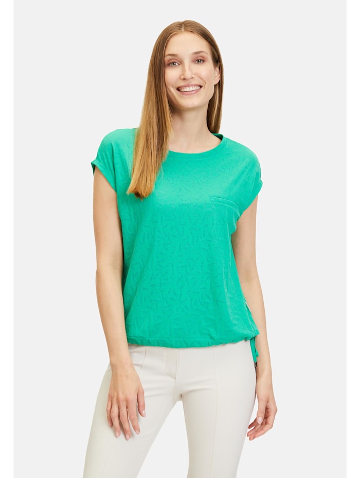 Betty & Co Casual-Shirt mit überschnittenen Ärmeln, Holly Green