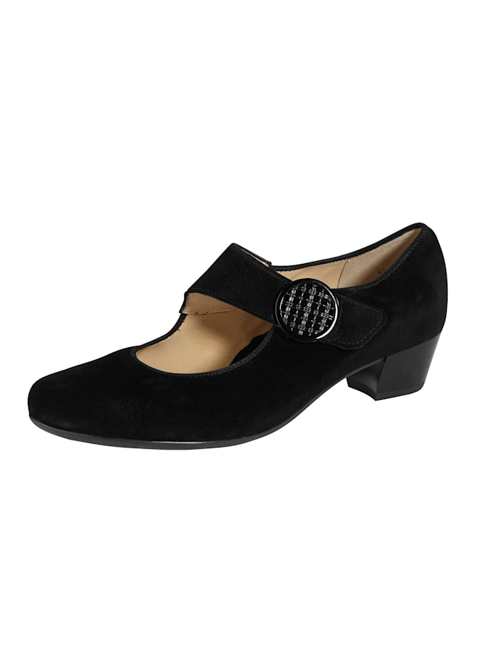Ara Court shoes with a soft insole, Black