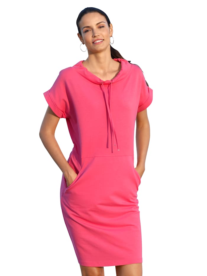 AMY VERMONT Kleid aus angenehmer Materialmischung, Pink