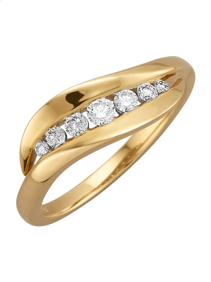 Diemer Diamant Ring med briljanter, Guldfärgad