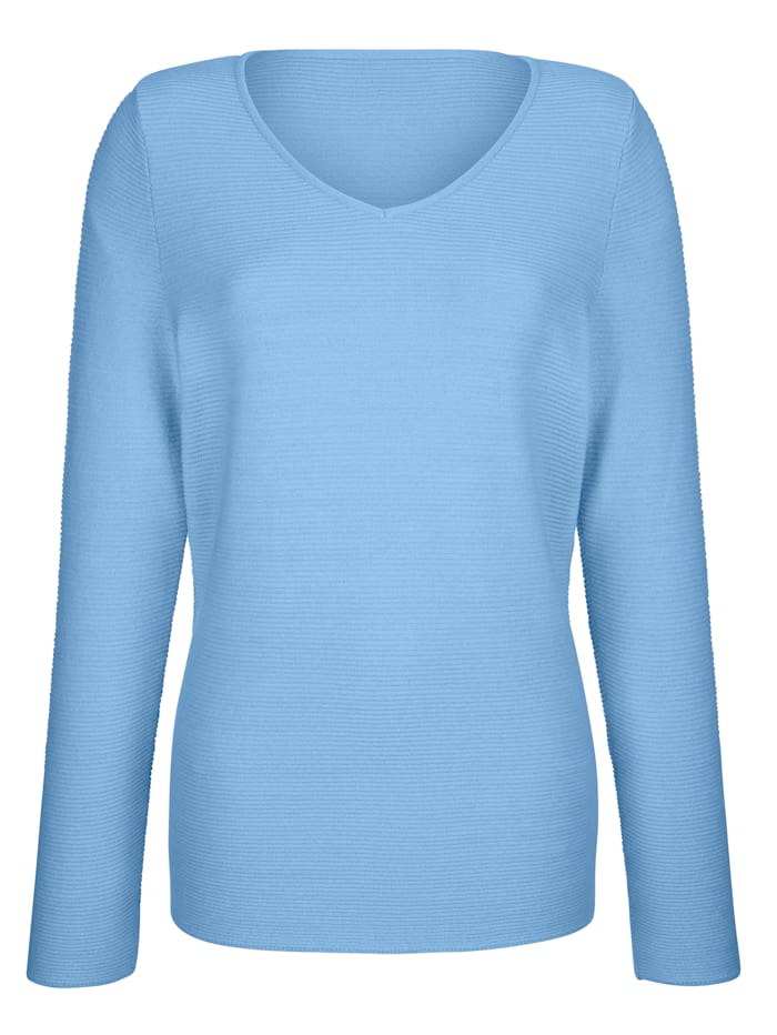 Dress In Pullover mit V-Ausschnitt, Hellblau