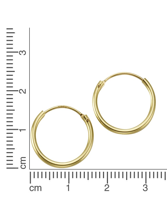 Ohrringe 585/- Gold 1,3cm Glänzend