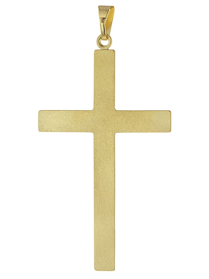 Herren Kreuz-Anhänger Gold 333 / 8K mit Vergoldeter Silberkette