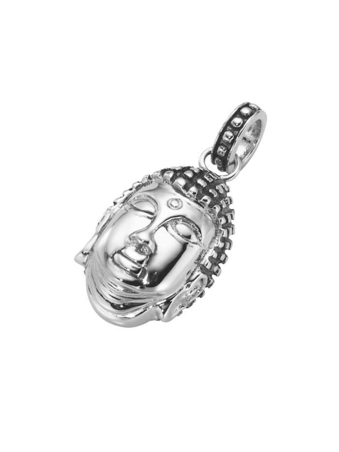 Giorgio Martello Anhänger Buddha-Kopf, teilweise geschwärzt, Silber