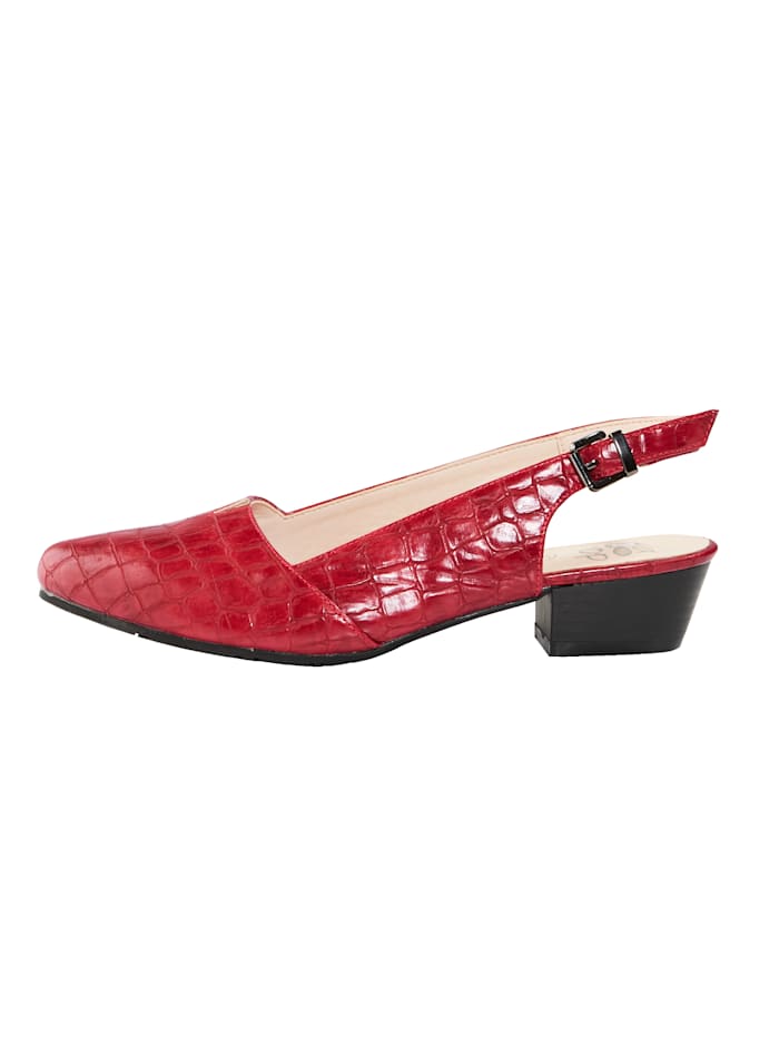 Slingback shoes with adjustable straps