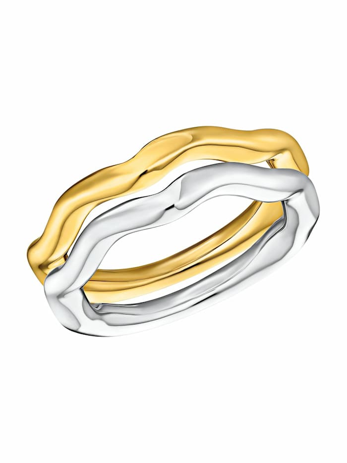JOOP! Ring für Damen, 925 Sterling Silber, Bicolor