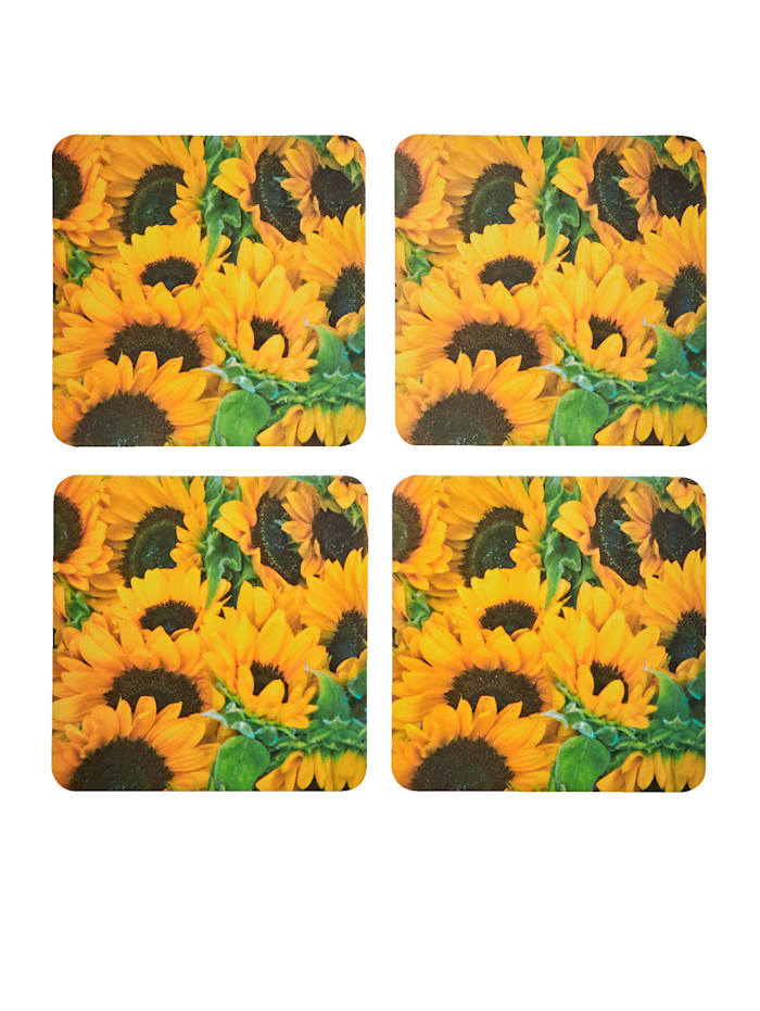 Platz-Set 8-teilig mit Sonnenblumen-Motiv