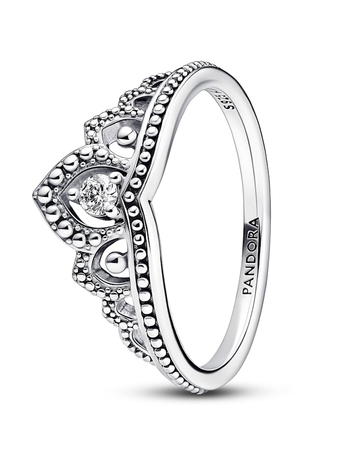 Pandora Damenring - Königliche Perlen-Tiara -, Silber