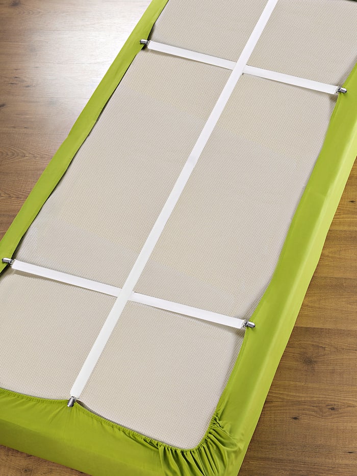 Wenko Hoeslakenspanners voor matrassen van maximaal 100 x 200 cm, Wit