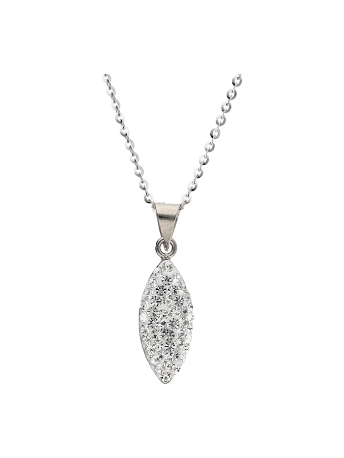 Smart Jewel Kette navetteförmig, mit Kristallsteinen, Weiss