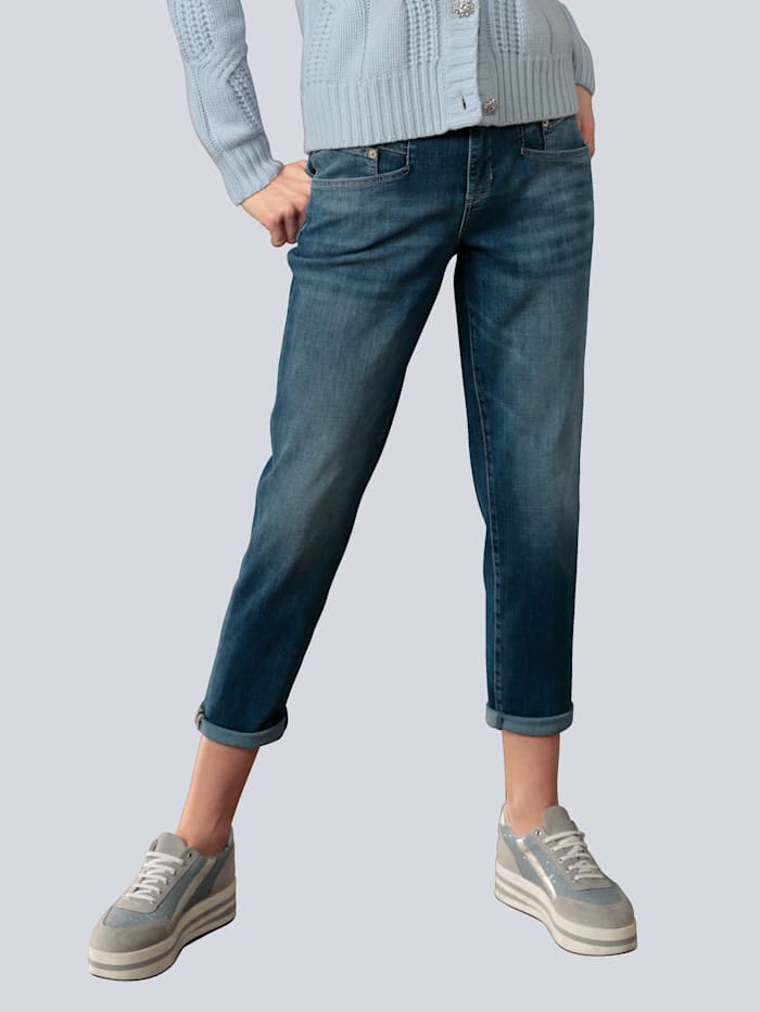 MAC Jeans in modischer Karottenform, Blue stone