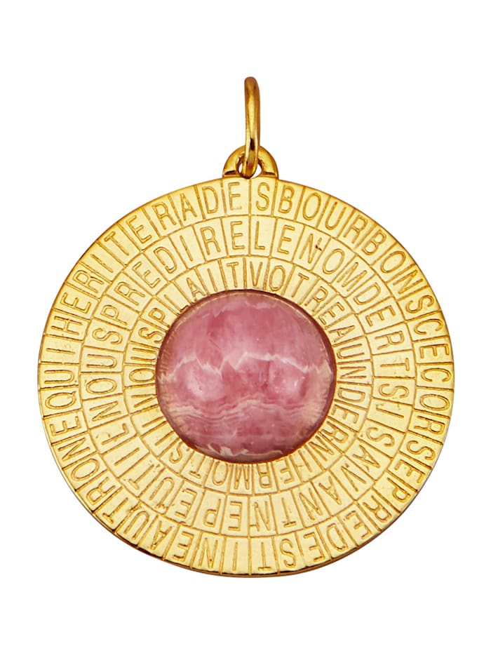 Amara Pierres colorées Pendentif en argent 925, Rose