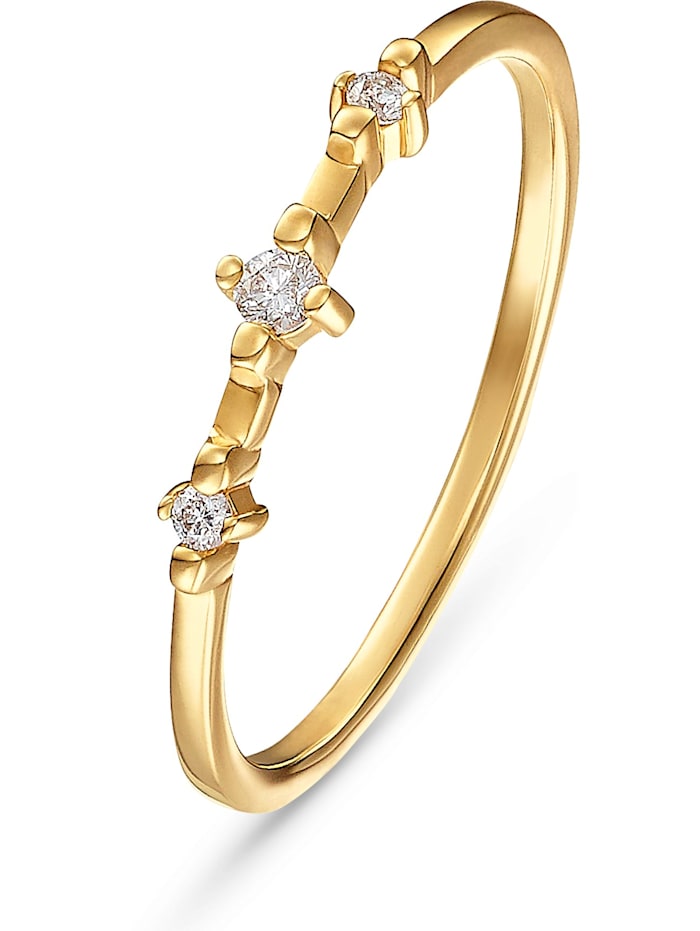 CHRIST C-Collection Damen-Damenring 3 Diamant, gold
