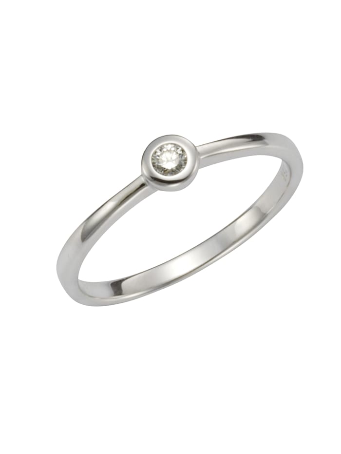 Orolino Ring 585/- Gold Brillant weiß Brillant Glänzend 0,07ct., weiß