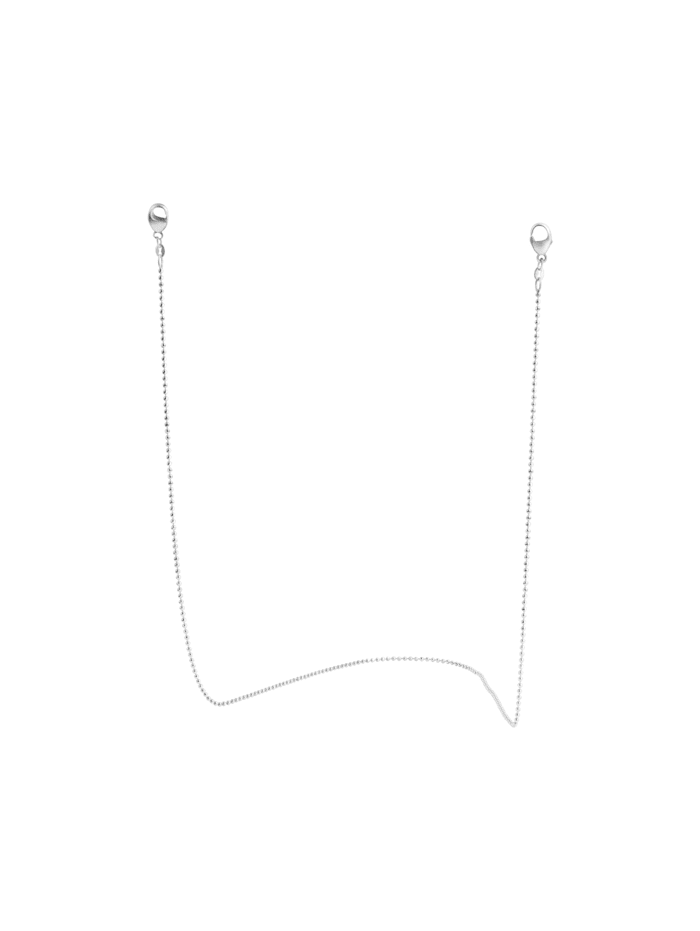 ZEEme Brillenkette Maskenkette 925/- Sterling Silber 50cm Diamantiert, weiß