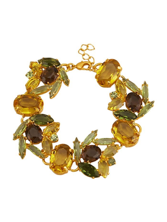 Golden Style Armband mit Kristallen, Gelbgoldfarben