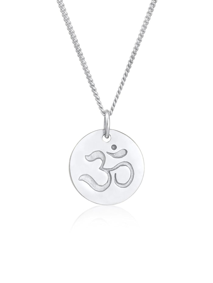 Elli Halskette Om Mantra Yoga Symbol 925 Silber, Silber