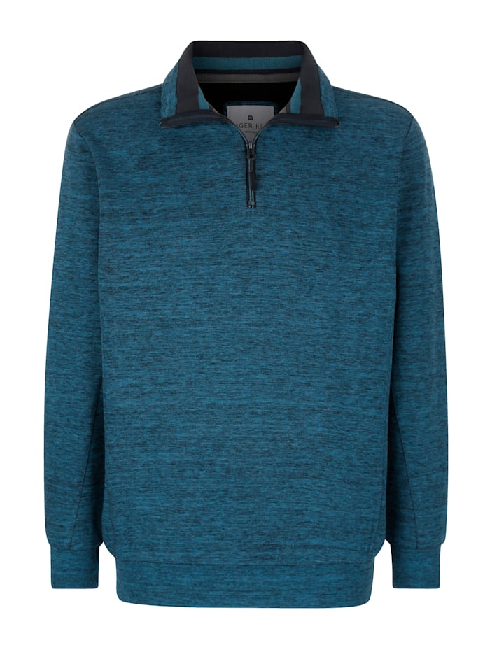 Roger Kent Sweatshirt in bicolor look, Blauw