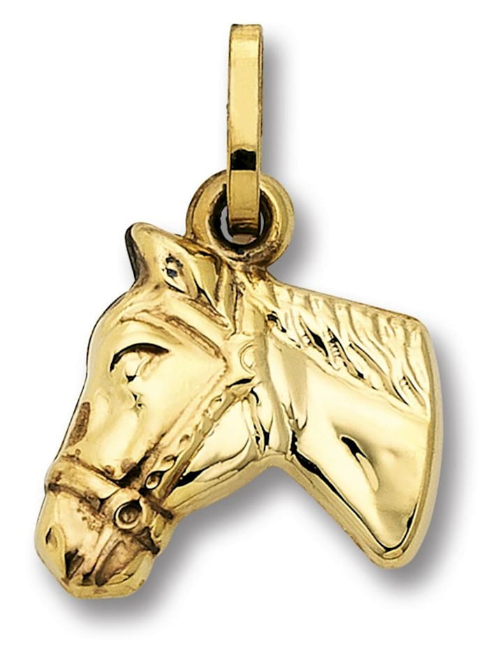 One Element Anhänger Pferd aus 333 Gelbgold, gold