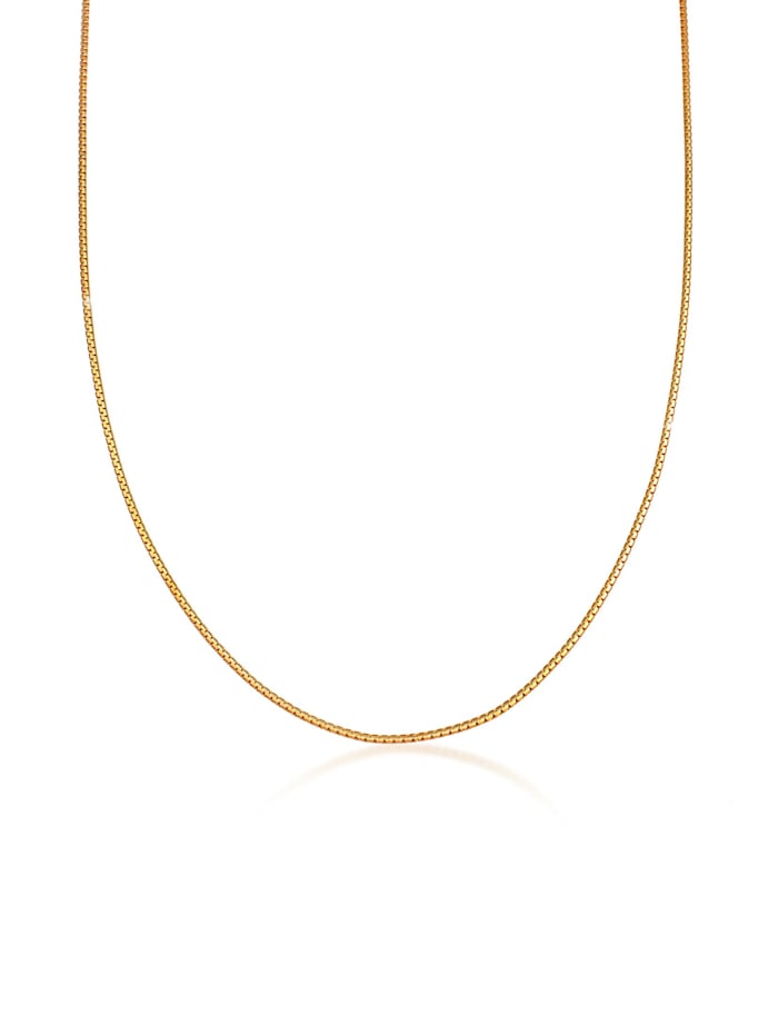 Elli Halskette Venezianer Basic Kette Abgerundet 925 Silber, Gold