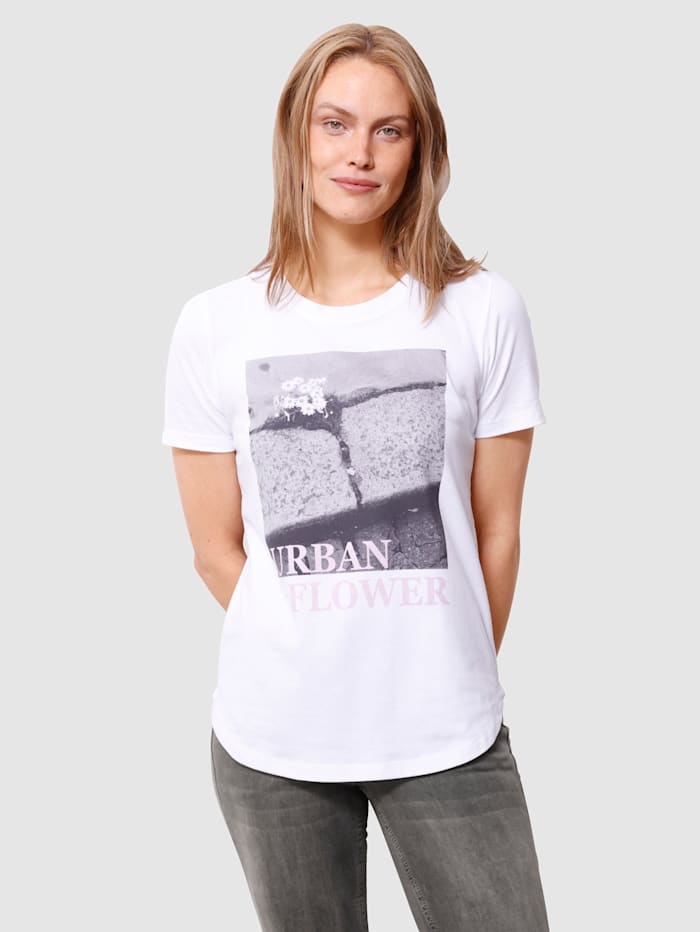 Laura Kent T-shirt à imprimé fantaisie, Blanc cassé