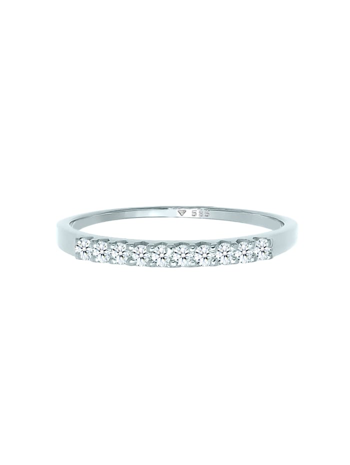 Ring Memoire Verlobung Diamant (0.15 Ct.) 585 Weißgold